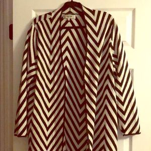 Chevron knit sweater cardigan